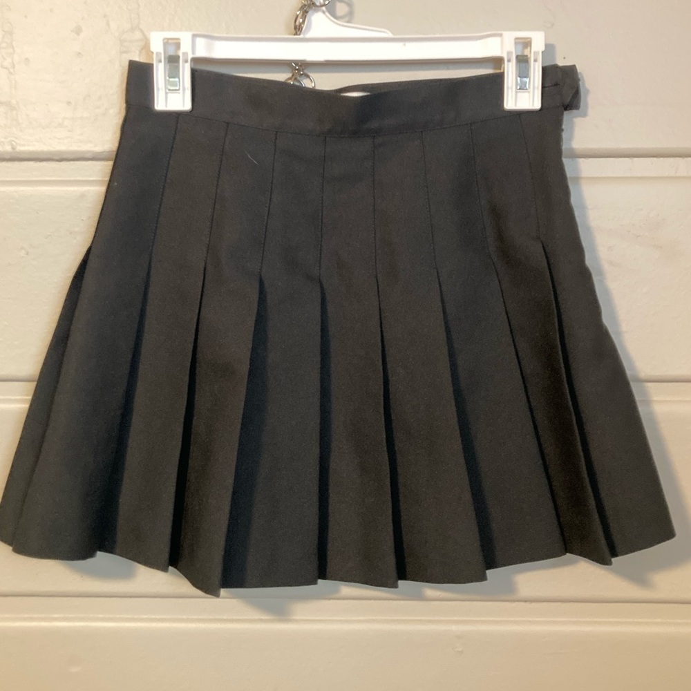 American Apparel Classic Black Pleated Schoolgirl Mini Skirt XS